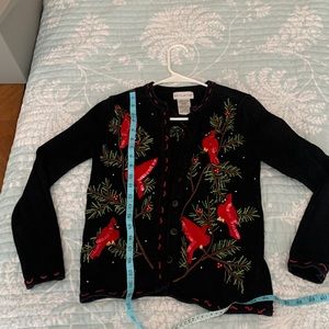 Christmas cardinals sweater
